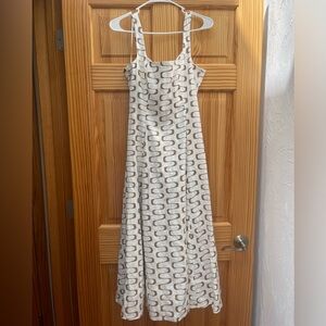Christian Lacroix A Line White Linen Dress